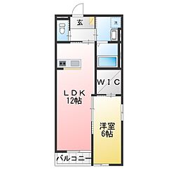 ボナール久保町 1LDKの間取図画像