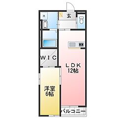 ボナール久保町 1LDKの間取図画像