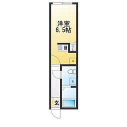 Ambition霞ヶ関 ワンルームの間取図画像