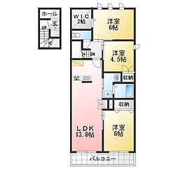 ダンケ 3LDKの間取図画像