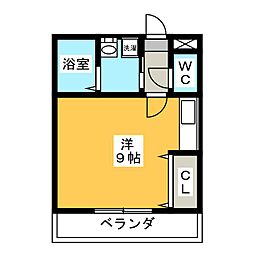 フェリオ川越 ワンルームの間取図画像