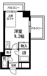 ドエル・シエール 1Kの間取図画像