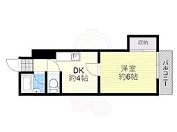 井上マンション 1DKの間取図画像