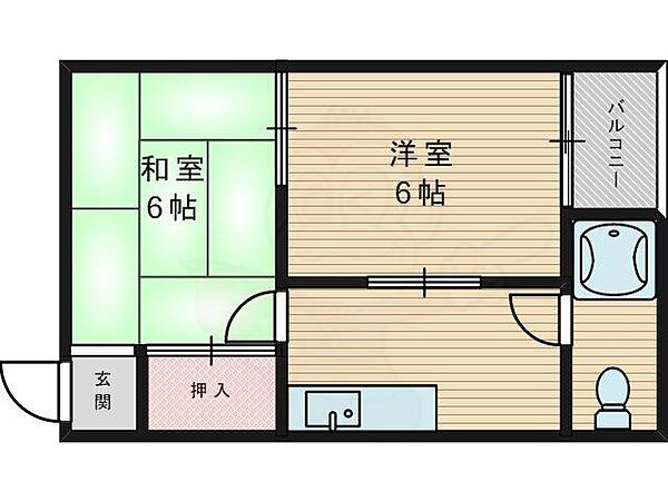 原田マンション ｜大阪府寝屋川市音羽町(賃貸マンション2K・3階・31.00㎡)の写真 その2