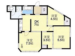 東野ビル 4DKの間取図画像