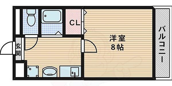 フレグランス白鳩 ｜大阪府門真市柳田町(賃貸マンション1K・2階・25.88㎡)の写真 その2