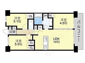 大阪府門真市松生町（賃貸マンション3LDK・1階・63.04㎡） その2