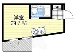 シャルムメゾン寝屋川 ワンルームの間取図画像