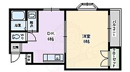 メゾンドハルカ 1DKの間取図画像