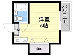 ハイツL ワンルームの間取図画像