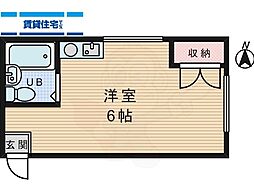 グランホーム大日 ワンルームの間取図画像