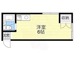 グランホーム大日 ワンルームの間取図画像