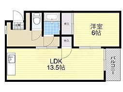 佐太ニューハイツ 1LDKの間取図画像
