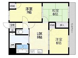 エステートピア小林 3LDKの間取図画像