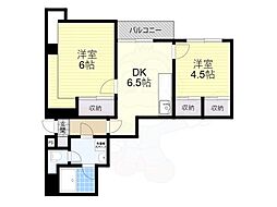 カルチェ・ダムールBブロック 2LDKの間取図画像