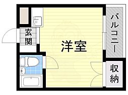 プレアール上神田 ワンルームの間取図画像