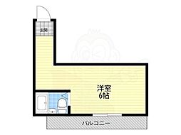 大宝門真CTスクエア1 ワンルームの間取図画像