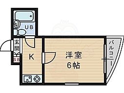 ロータリー門真 1Kの間取図画像