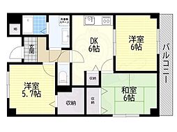 ソレイユ・ルヴァン 3DKの間取図画像