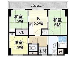 グリーンプラザ 3Kの間取図画像