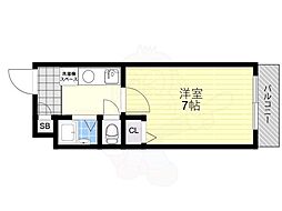 アーバンヨシダ1 1Kの間取図画像
