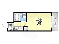 ラ・メール香里 1Kの間取図画像