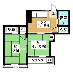 間取図画像 2DK