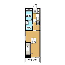 芙蓉ハイム 1Kの間取図画像