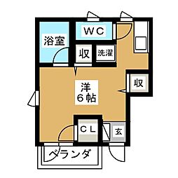 ムーン・ステージ明大前 ワンルームの間取図画像