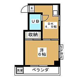 メゾンモナミ 1DKの間取図画像
