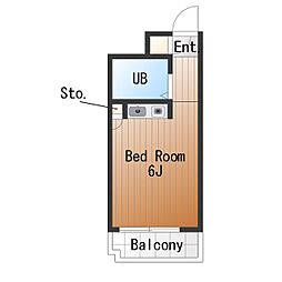 ダイヤアクティ三軒茶屋 ワンルームの間取図画像