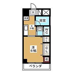 コートマリアージュ 1Kの間取図画像