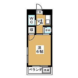 豊和ハイツ 1Kの間取図画像