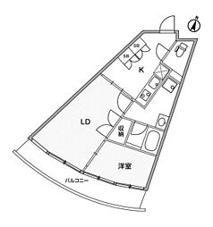 GRANDUOYOYOGI2 ワンルームの間取図画像
