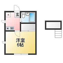KIRSCHE-HEIM 1Kの間取図画像