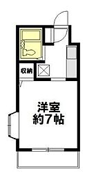 レジデンス吉岡 1Kの間取図画像