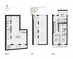 THE GRANDUO HANEGI(SILVER) 3LDKの間取図画像