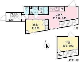 Coeur Blanc八幡山 2LDKの間取図画像