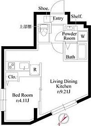 エルファーロ明大前III 5階1LDKの間取り