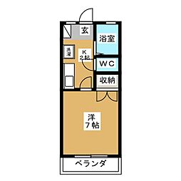 メゾン栄和 1Kの間取図画像