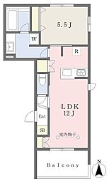 Admiral Meidaimae 1LDKの間取図画像