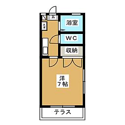 メゾン栄和 1Kの間取図画像