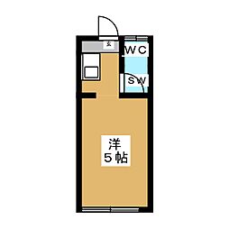 エーデルワイス ワンルームの間取図画像