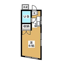 斉藤マンション ワンルームの間取図画像