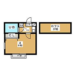 ファミール・アマノ 1Kの間取図画像