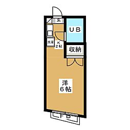 グリュック田園調布 ワンルームの間取図画像