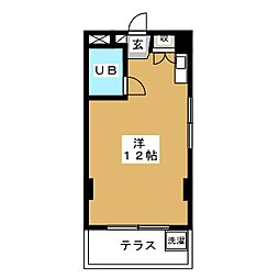 メゾン・ヒハラ ワンルームの間取図画像