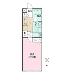 アトリオフラッツ自由が丘east 1Kの間取図画像