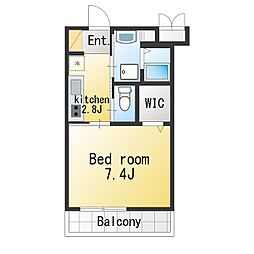 世田谷区下馬6丁目マンション 1Kの間取図画像