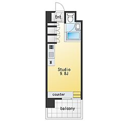 イプセ学芸大学 ワンルームの間取図画像
